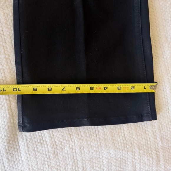 PAIGE Sasha Coated High Rise Black Flare & Wide Leg Jeans - Picture 16 of 16